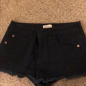 Navy blue jean shorts